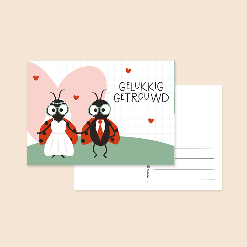 Gelukkig getrouwd lieveheersbeestjes