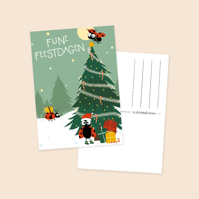 goudriaan bij de kerstboom