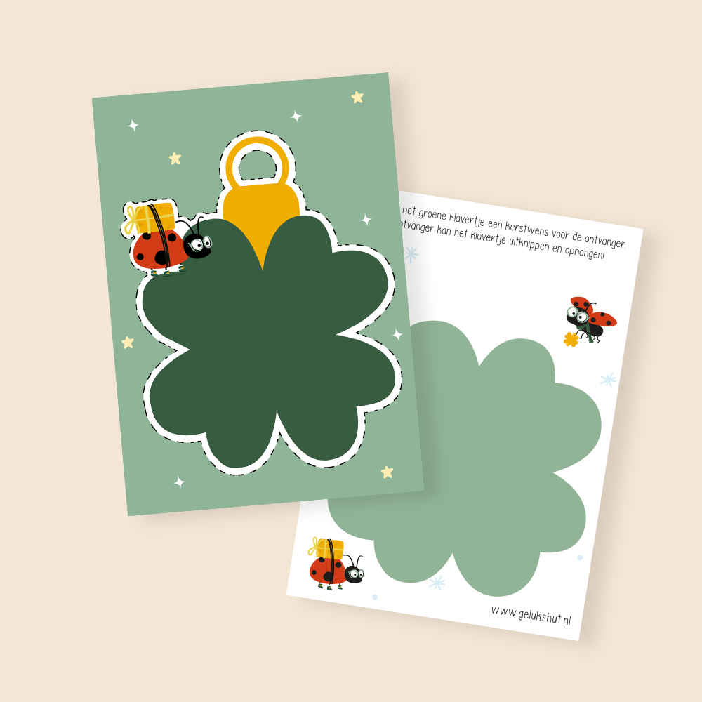 Kerstkaart - kersthanger incl. envelop