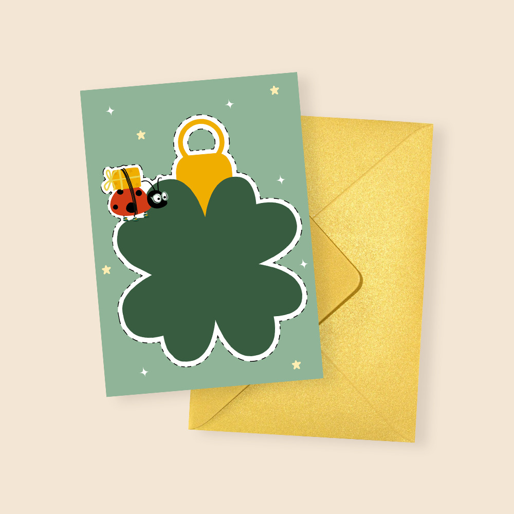 Kerstkaart - kersthanger incl. envelop - Afbeelding 2